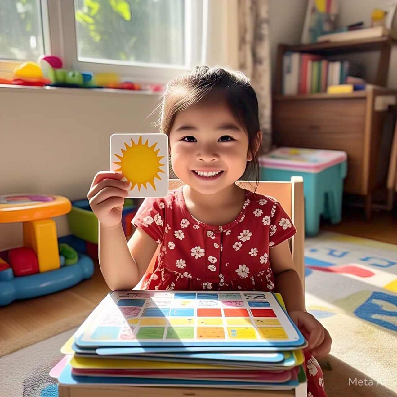 Best flashcards seller in India image showing one kid using flashcards